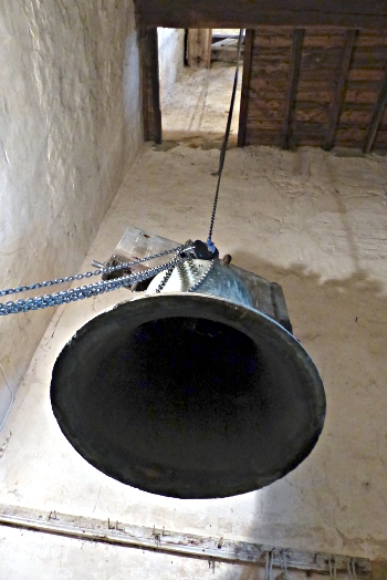 Large bell on its way down